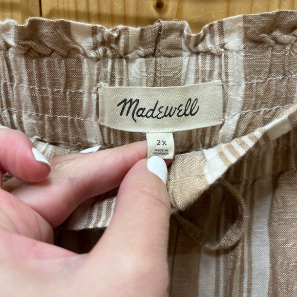 Madewell Smocked Huston Pull-On Crop Wide Leg Pants 2X - Picture 5 of 8